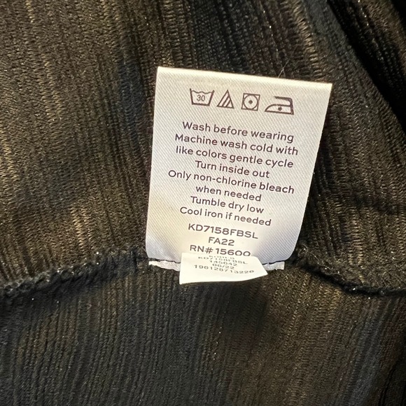 Draper James RSVP‎ Black Fit & Flare Dress L Metallic Short Sleeve Stretch - Picture 8 of 9